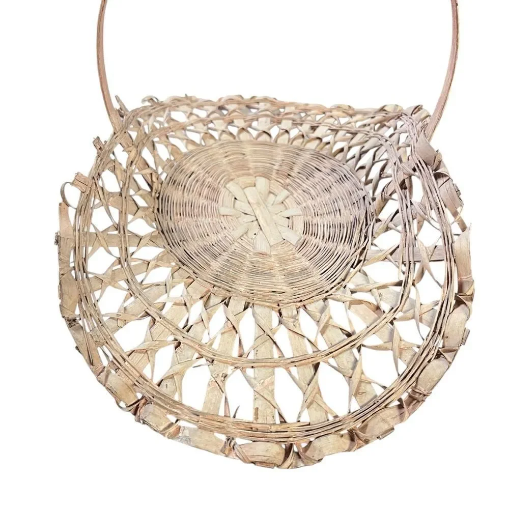 Wicker Flower Gathering Baskets Shabby Chic Set of Two
